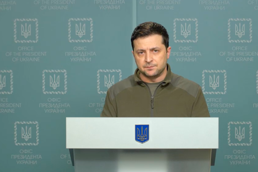 Президент Украины Владимир Зеленский записал новое видеообращение