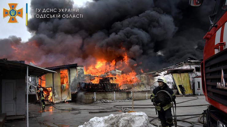 Пожар в Одесской области/ фото: ГСЧС