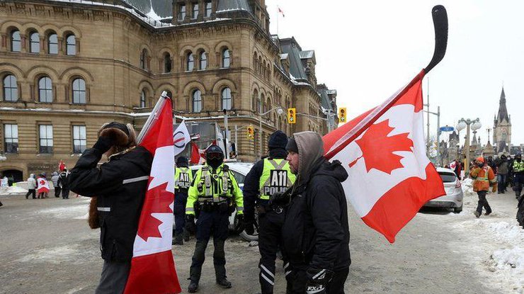 Протесты в Канаде/ фото: BBC