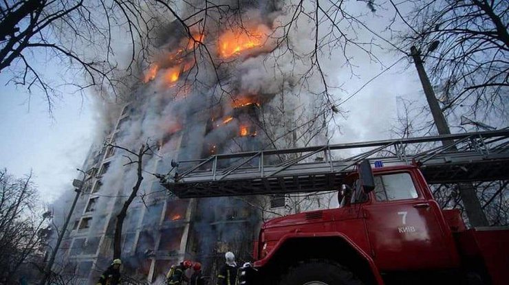 В Киеве сгорела 16-этажка