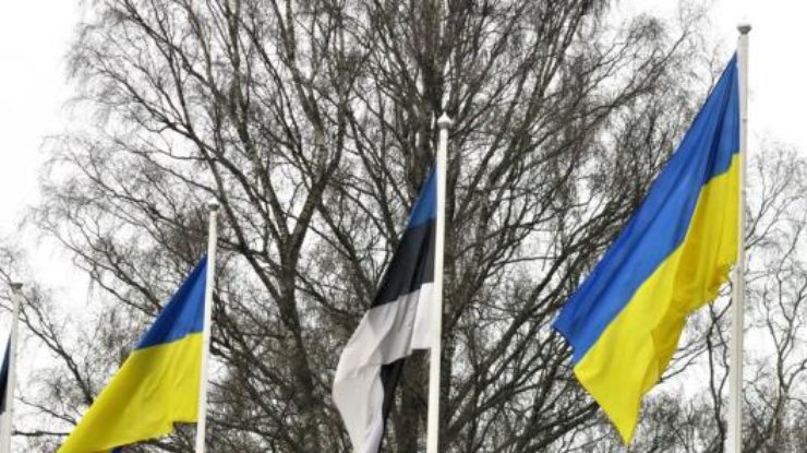 Фото: флаги Эстонии и Украины