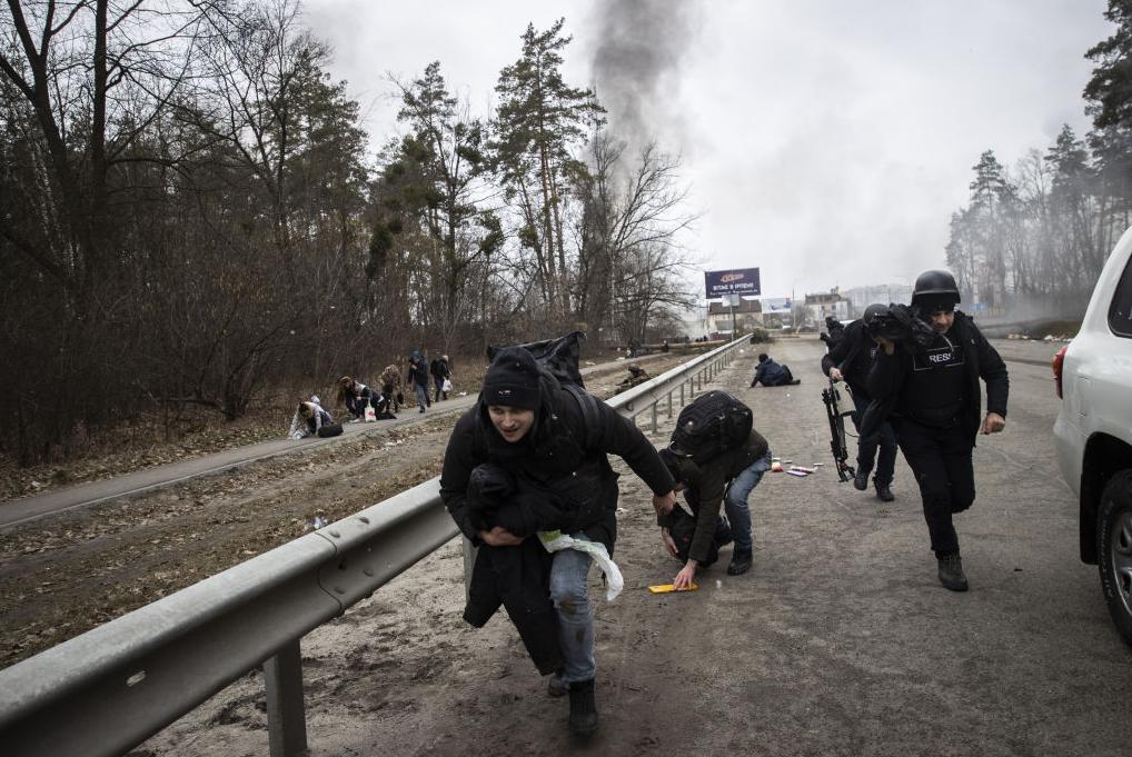 На одиннадцатый день войны России против Украины противник нанес удар во время эвакуации мирных жителей из Ирпеня