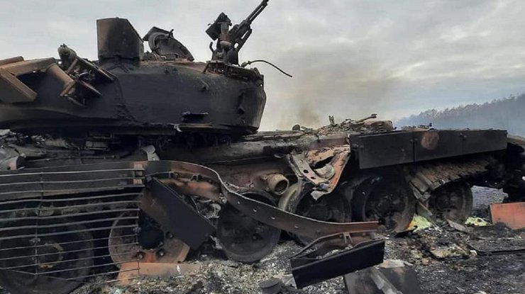 Знищений танк росії / Фото: zsu.gov.ua