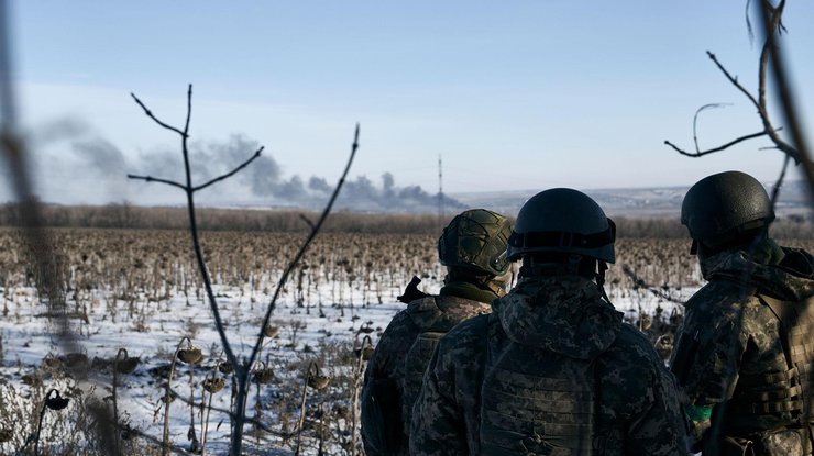 Українські військові під Соледаром