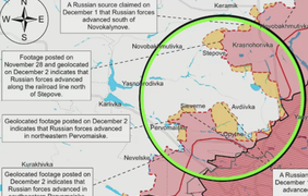 Російські війська просунулися у кількох місцях біля Авдіївки – ISW