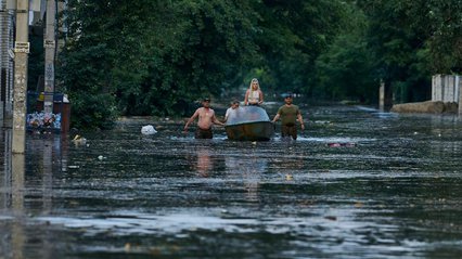 Під водою 600 квадратних кілометрів Херсонщини, рівень підтоплення - 6 метрів - ОВА