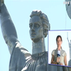 Cтартували роботи по встановленню українського символа на монументі "Батьківщина-мати"