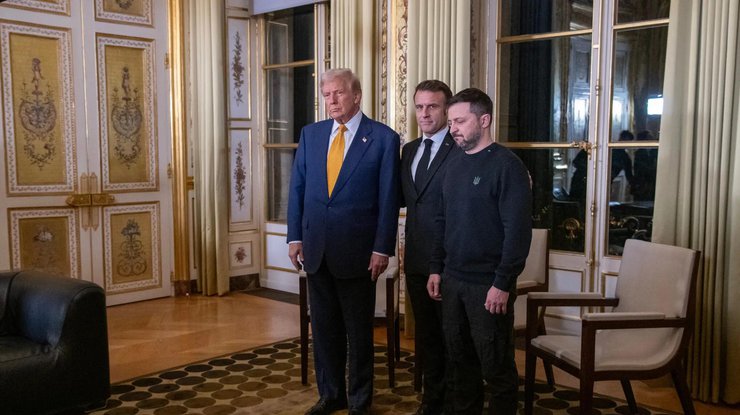 Трамп, Макрон, Зеленський