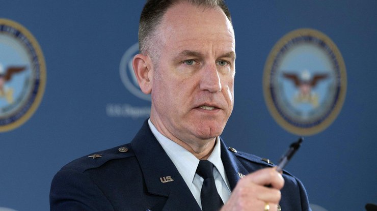 Прессекретар Пентагону, бригадний генерал Патрік Райдер виступає на брифінгу в Пентагоні, 2 березня 2023 року, Вашингтон