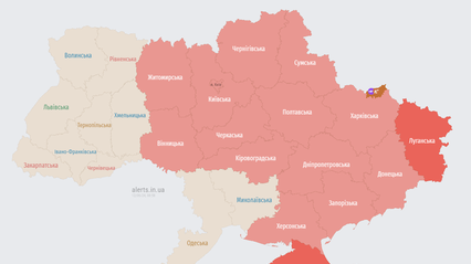 У половині областей України знову оголосили повітряну тривогу