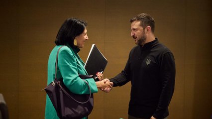 Зеленський зустрівся з президенткою Грузії Зурабішвілі