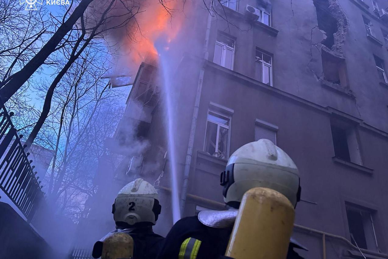 Зранку 1 січня російська армія атакувала Київ безпілотниками