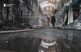 У Харкові палає ринок "Барабашово"