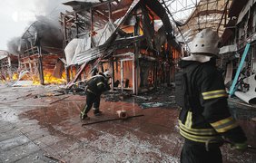 У Харкові палає ринок "Барабашово"