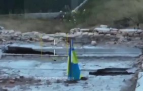 На окупованій Кінбурнській косі встановлено прапор України (відео)