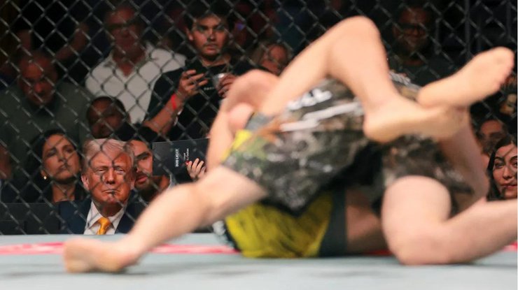 Трамп регулярно відвідує турніри UFC