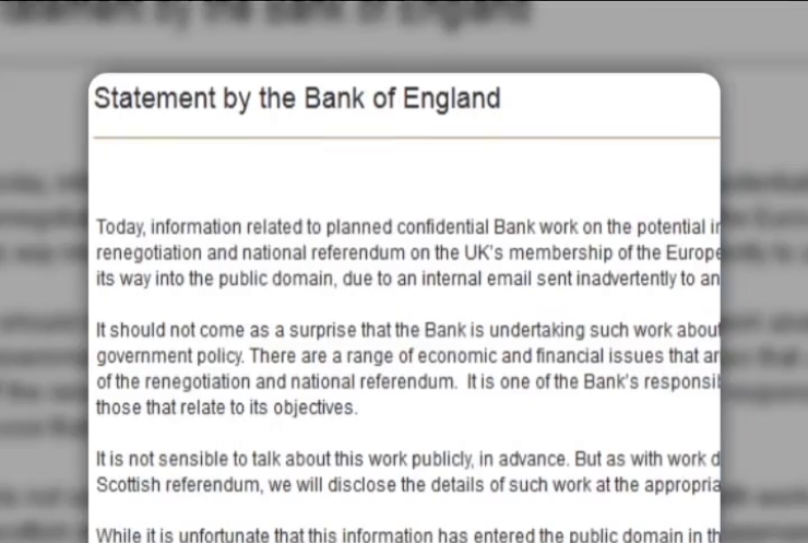 Банк Англії оцінить ризики виходу з Євросоюзу