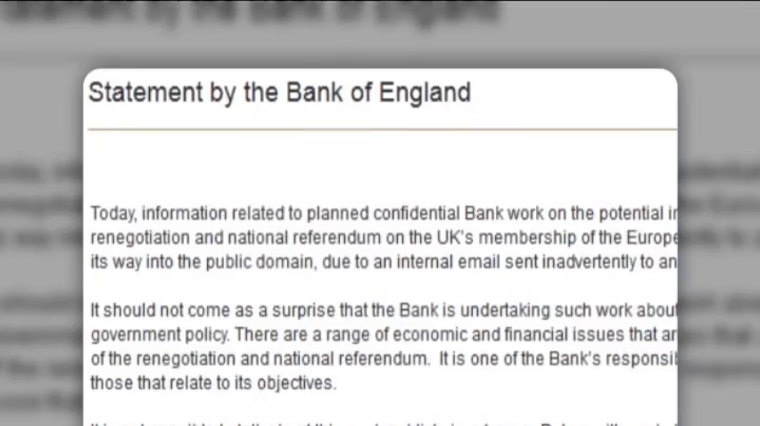 Банк Англії оцінить ризики виходу з Євросоюзу
