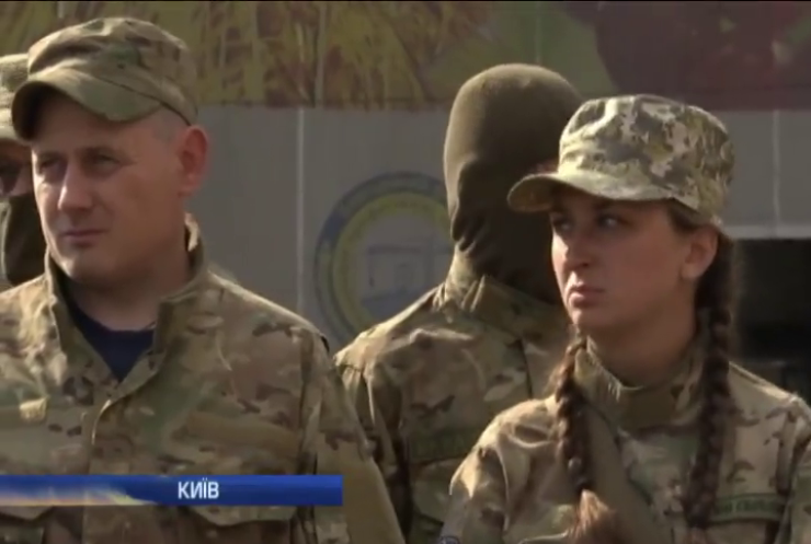 До Києва з зони АТО повернулися бійці батальйону "Січ"