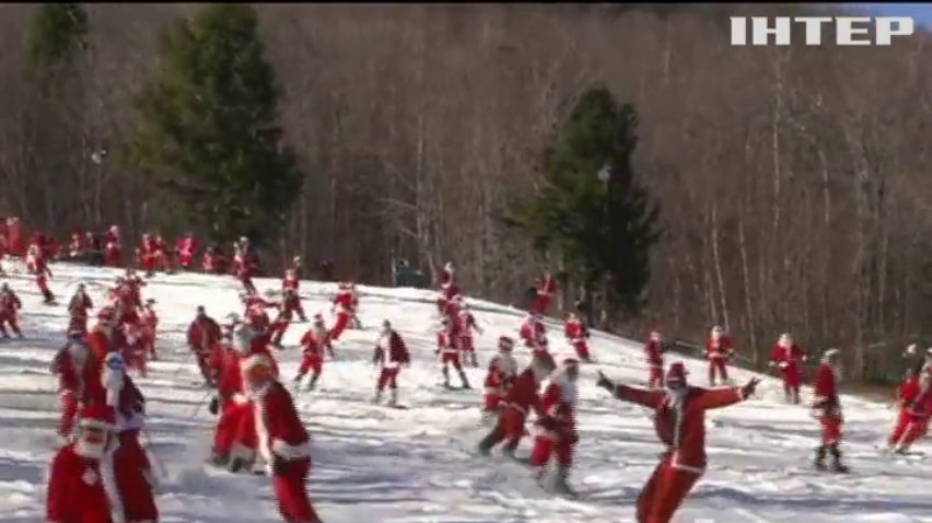В США Санта-Клауси влаштували заїзд на лижах