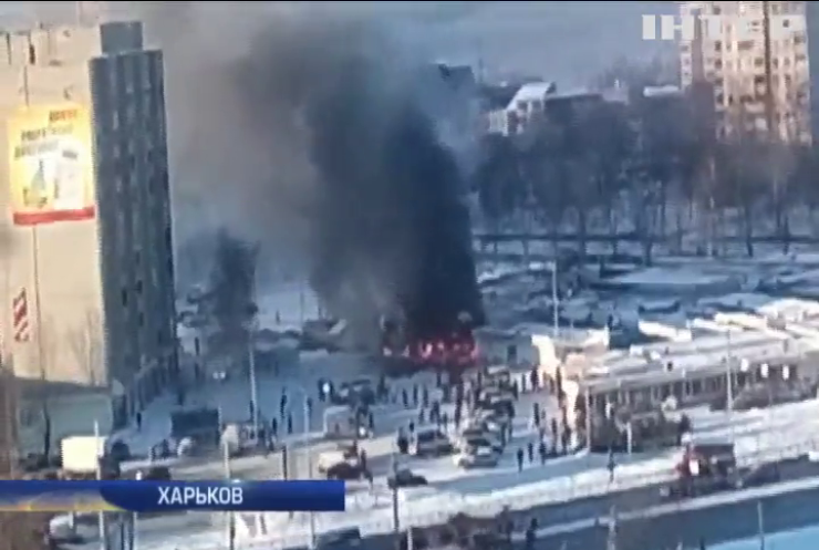 В Харькове сгорела рождественская ярмарка