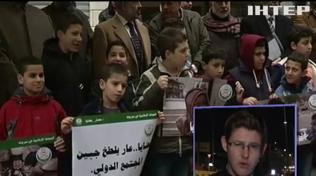 Сирийцы от голода едят траву и листья (видео)