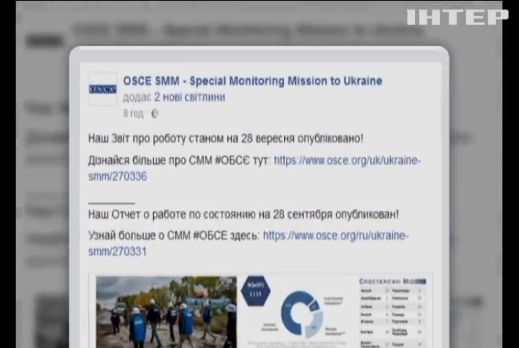 На Донбасі противник заважає роботі ОБСЄ