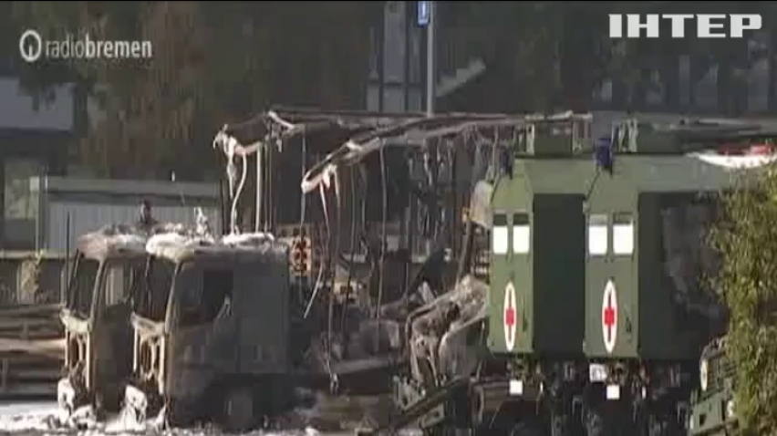 В Німеччині згоріли 15 військових автомобілів 