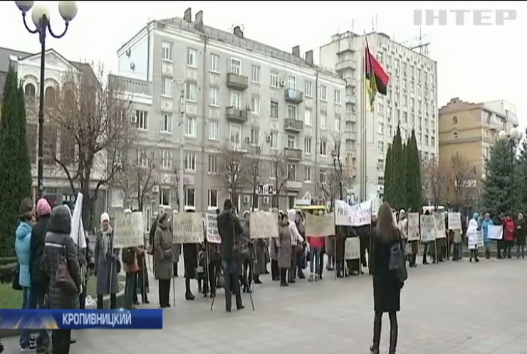 В Кропивницком медики и активисты митингуют против закрытия роддома 