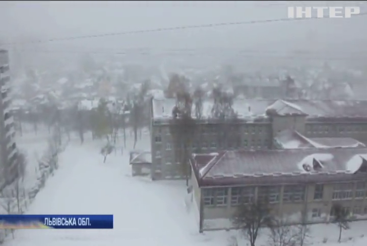 Негода в Україні: сніг зупинив рух автомобілів на Прикарпатті