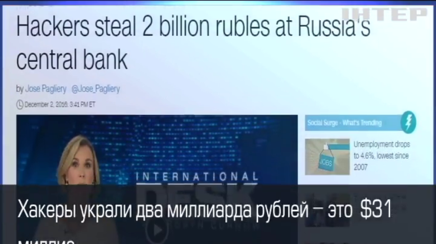 Мировые СМИ сообщили о кибератаке на российский Центробанк