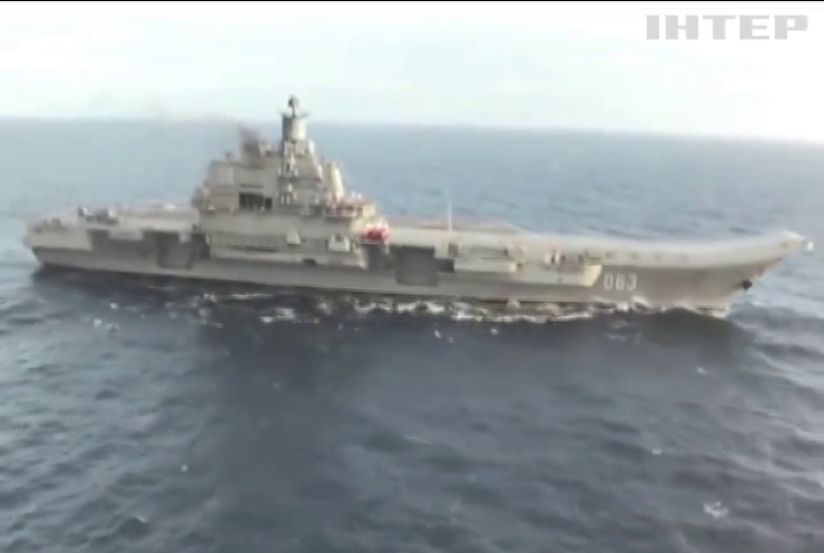 Истребитель России упал с авианосца в Средиземное море