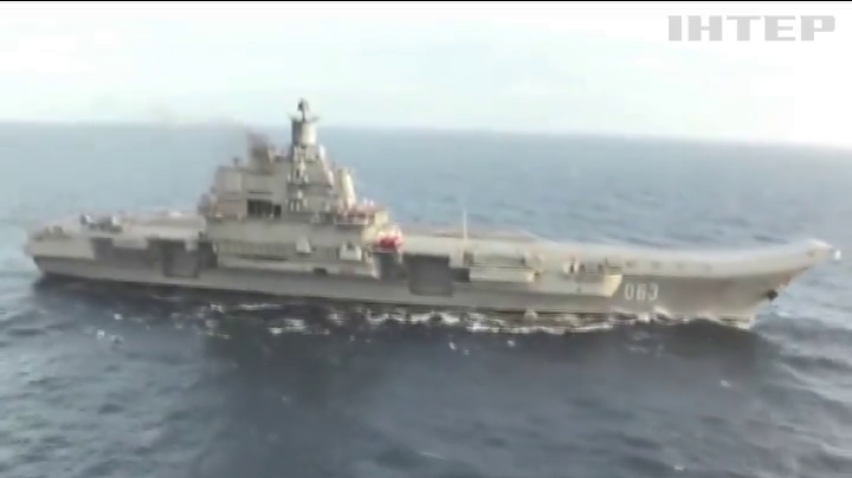 Истребитель России упал с авианосца в Средиземное море