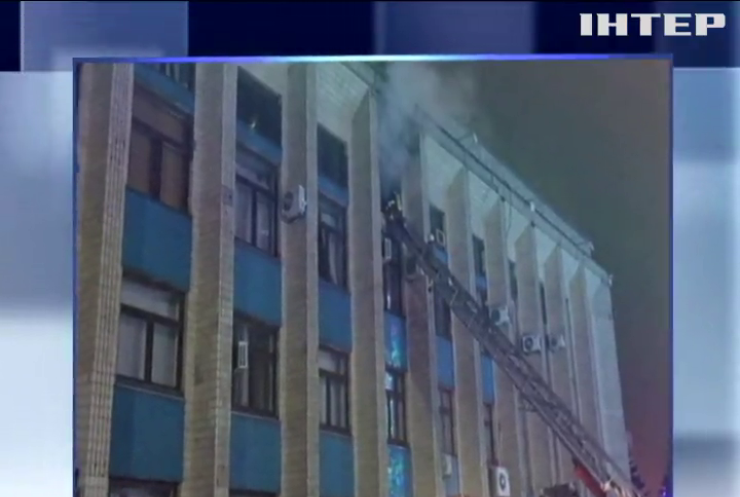 В Днепропетровской области в новогоднюю ночь горело здание мэрии