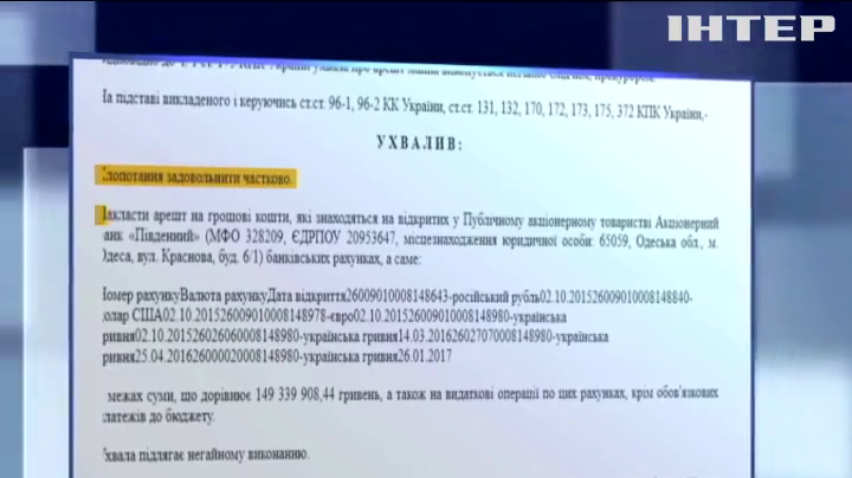 Суд арестовал 149 млн гривен на счетах "Трейд Коммодити"