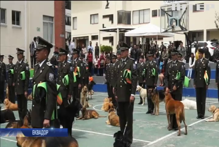 У Еквадорі провели на пенсію поліцейських собак (відео)