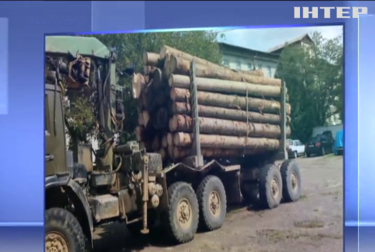 На Буковині затримали вантажівку з незаконною деревиною