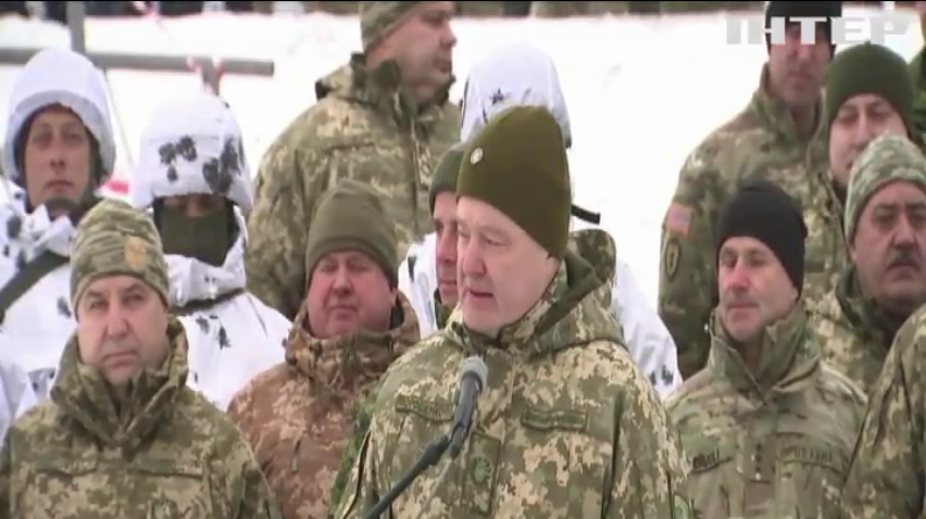 Петро Порошенко відвідав військові навчання на Чернігівщині