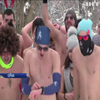Серби влаштували голий забіг по снігу