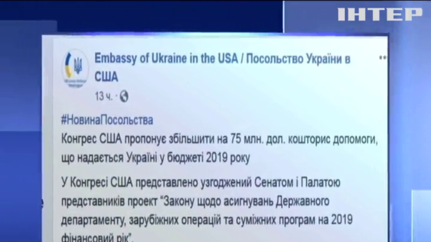 Конгрес США пропонує збільшити цьогорічну допомогу Україні