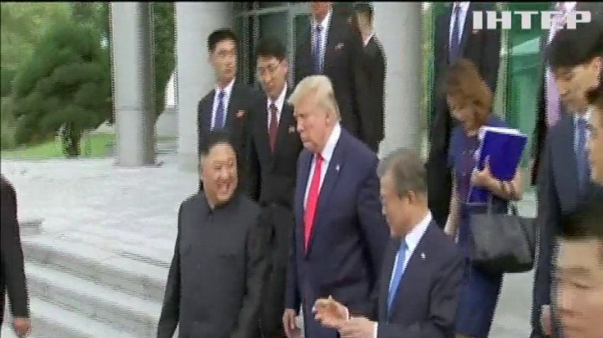 Дональд Трамп і Кім Чен Ин провели на кордоні незаплановану зустріч