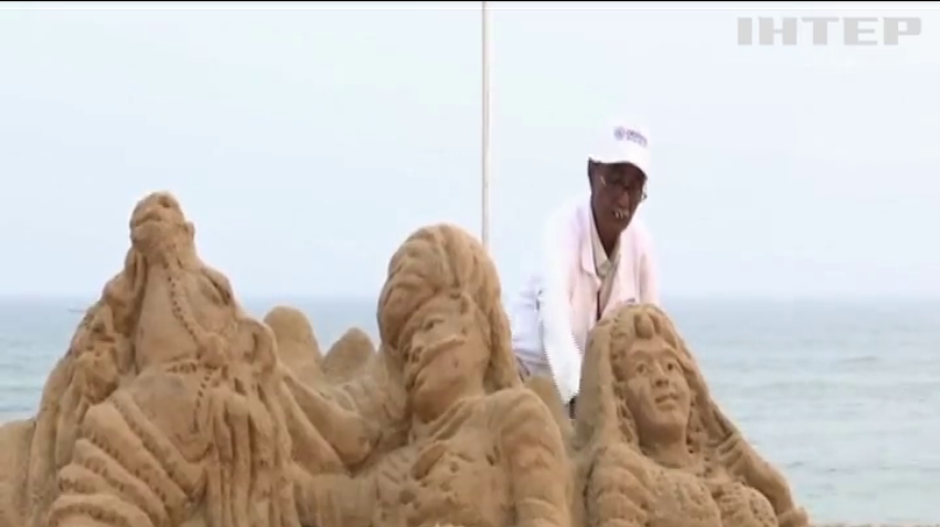 В Індії стартував фестиваль піщаних скульптур