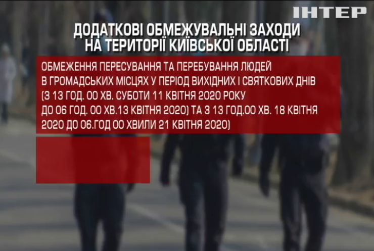 Посилення карантину: на Київщині обмежать пересування