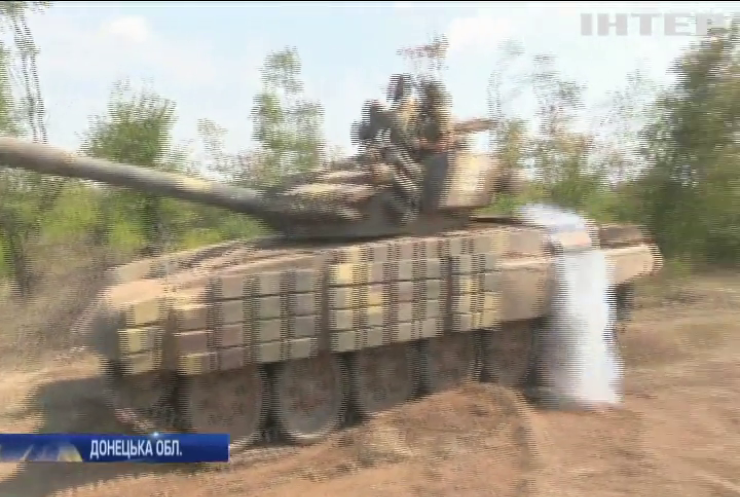 На Донбасі танкісти провели навчання