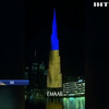 Найвищий у світі хмарочос засвітили кольорами українського прапора