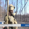 На Донбасі вітра женуть полум'я пожеж до окопів військових