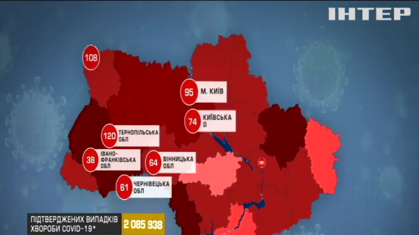 В Україні за добу коронавірус забрав життя 154 людей