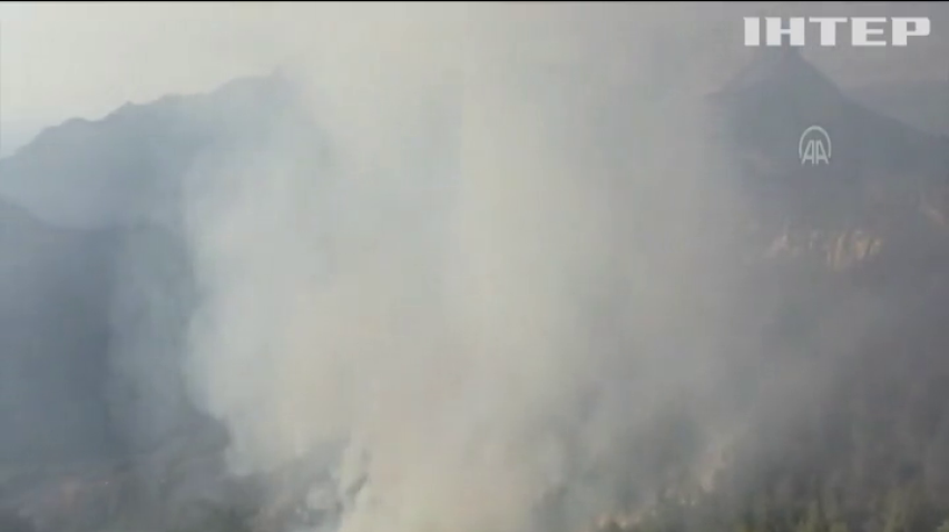 У Туреччині знову горять ліси: пожежа виникла через блискавку