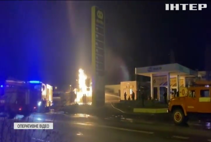 На Полтавщині згоріла автозаправка