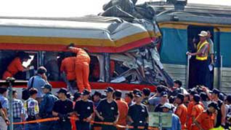 В Южной Корее столкнулись поезда